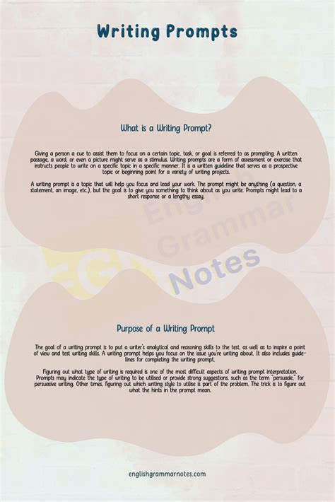 Writing Prompts | Purpose, Types and Examples on How To Write Writing ...