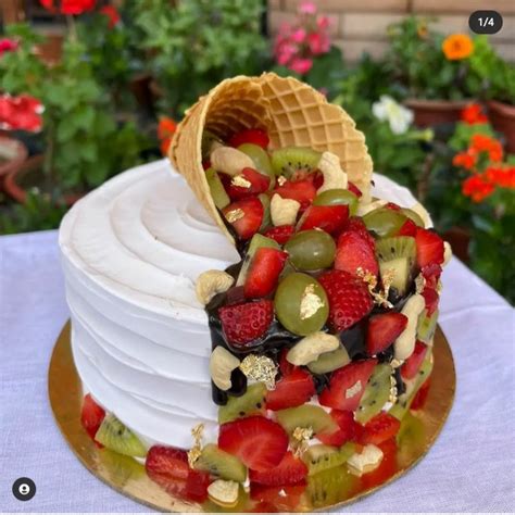 Cake Decoration With Fruits