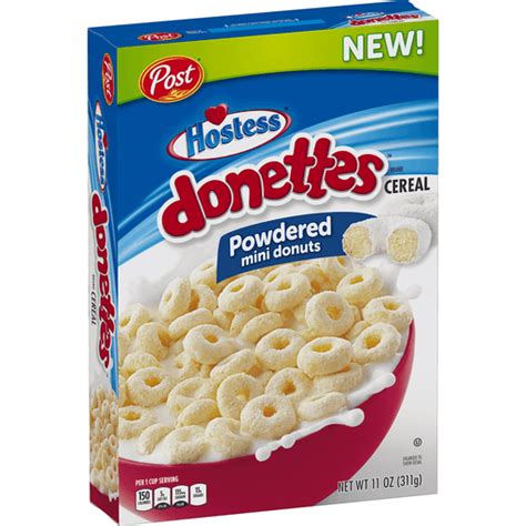 Post® Hostess™ Donettes™ Powdered Mini Donuts Cereal 11 Oz. Box ...