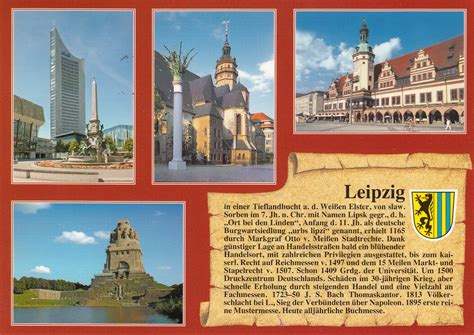 My postcard and stamp week: Germany: History of Leipzig