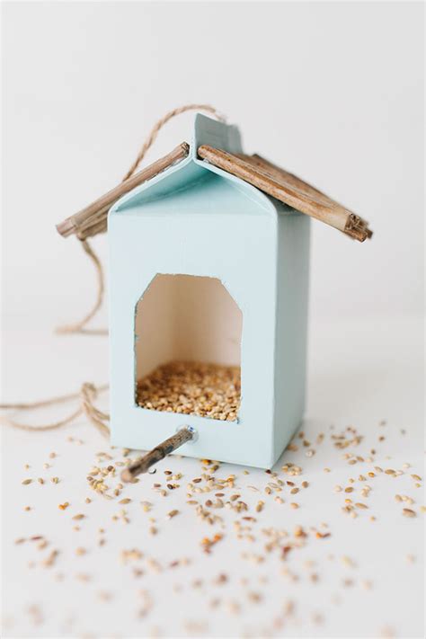 Milk Carton Bird Feeder - Fun Crafts Kids