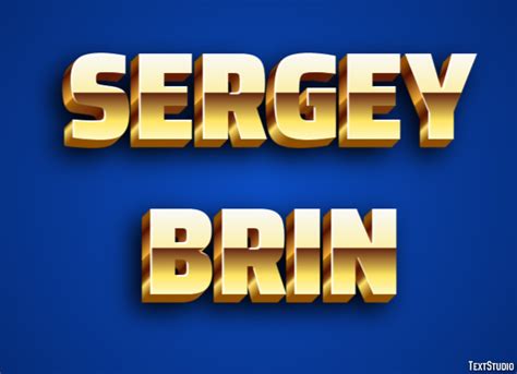 Sergey Brin Text Effect and Logo Design Celebrity