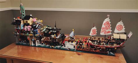 My Ninjago City setup (with custom moc) : r/lego