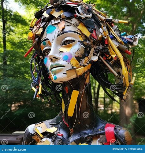 Avant-garde Sculpture Made from Recycled Materials Stock Image - Image ...