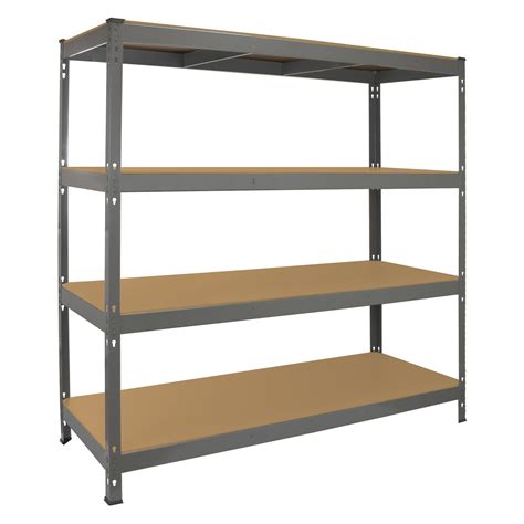 Garage Racking Heavy Duty Shelving 4 Tier Unit Boltless Steel Bay Metal Shelves | eBay