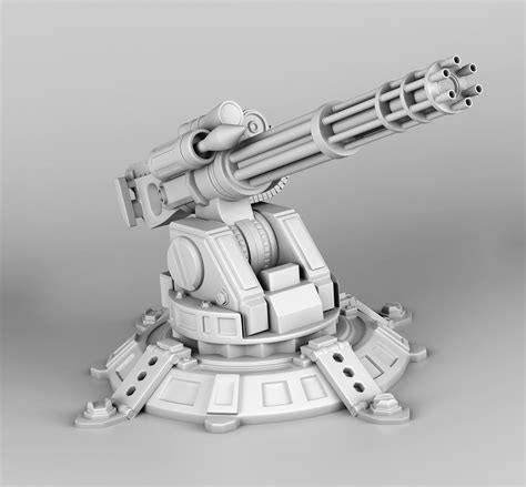 Gun turret 3D model - TurboSquid 1671348