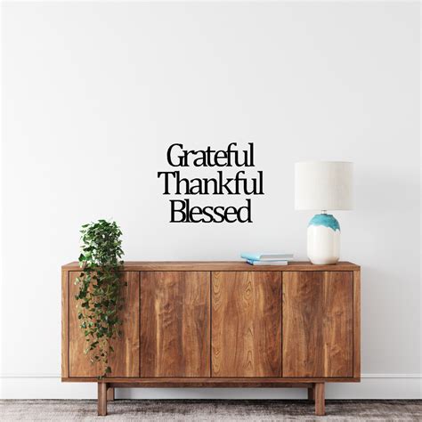 Grateful Thankful Blessed Metal Wall Art Home Decoration - Etsy