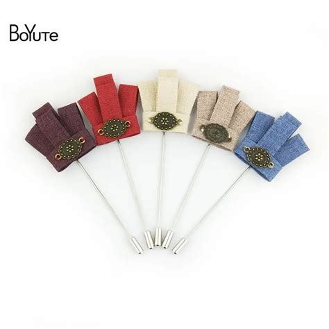 Aliexpress.com : Buy BoYuTe 10Pcs Hand Made Fabric Crown Lapel Pin Men's Clothing Accessories ...