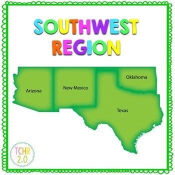 Southwest Region States and Capitals Diagram | Quizlet