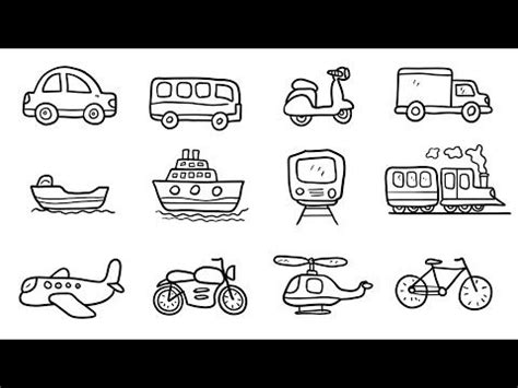 How to draw vehicles drawing | Step by Step drawing art tutorial, easy vehicles drawing, bus ...