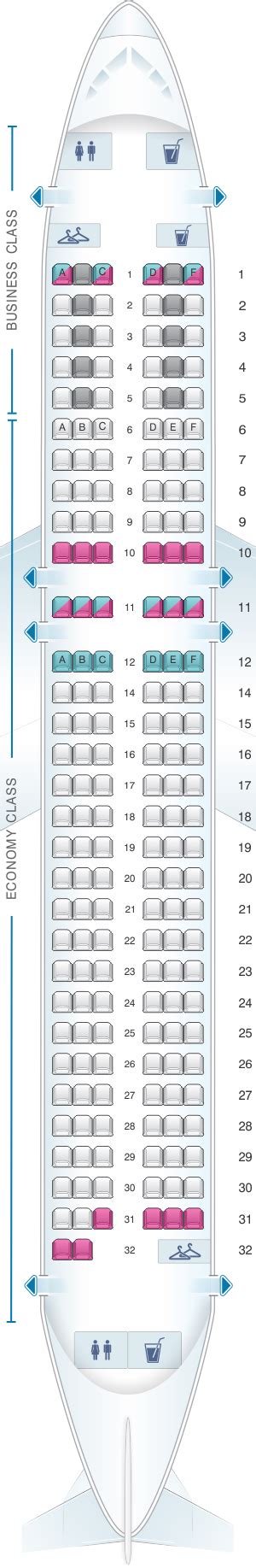 Air France Airbus A320 Seat Map