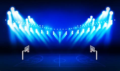 Basketball Bright stadium arena lights vector design. 28132526 Vector ...