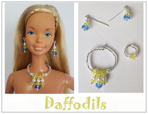 "Doll Jewelry for 18\" Supersize Barbies. May also fit similar sized dolls. DAFFODILS - Includes ...