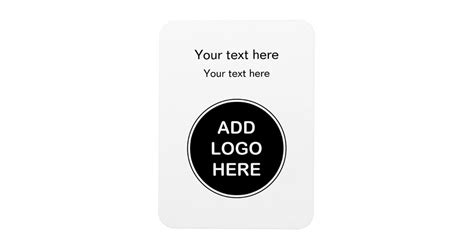 Business Add Your Logo Magnets | Zazzle