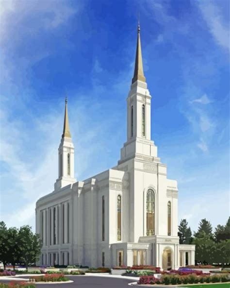 Layton Utah Temple Building - Paint By Number - Paint by numbers for adult