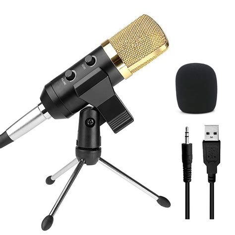 Audio Dynamic USB Condenser Sound Recording Vocal Microphone Mic With Stand Mount - The King