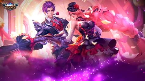 Gusion Dangerous Laison and Lesley Dangerous Love Valentine's Day Special Skin Full Wallpaper