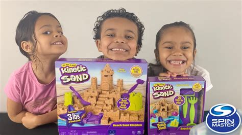 Kinetic Sand Beach Sand Kingdom Playset & Kinetic Sand, Beach Day Fun ...