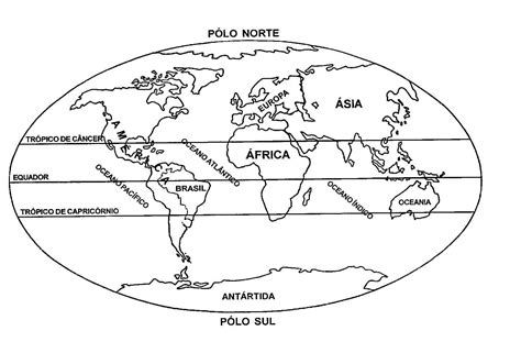 Mapa Dos Continentes Para Colorir