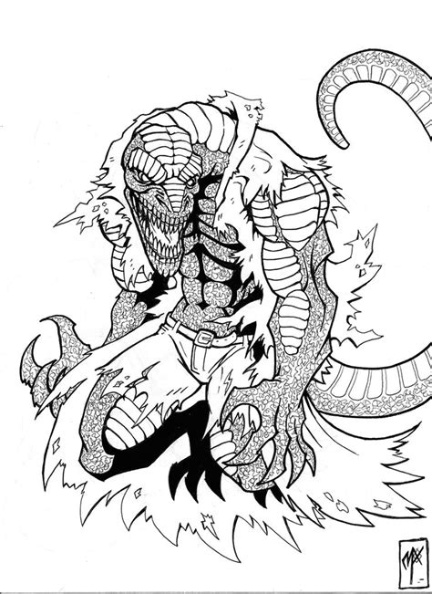 Spiderman and Lizard Coloring Pages