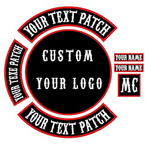 Motorcycle Custom Patches for Biker Vests Iron on Sew on Top Rockers ...