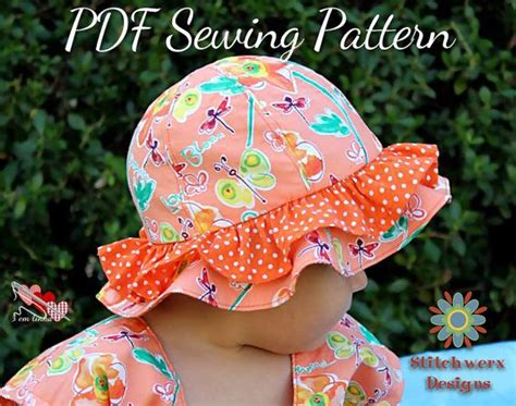 Sun Hat Pattern, PDF Sewing Pattern, Beach Hat Pattern, Child Hat Pattern, Baby Hat Pattern ...