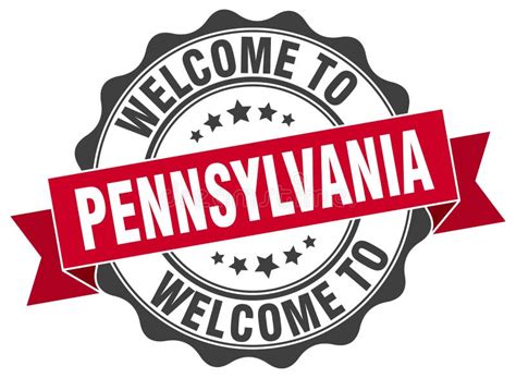 Welcome To Pennsylvania Stamp Stock Vector - Illustration of hospitality, sign: 125217463