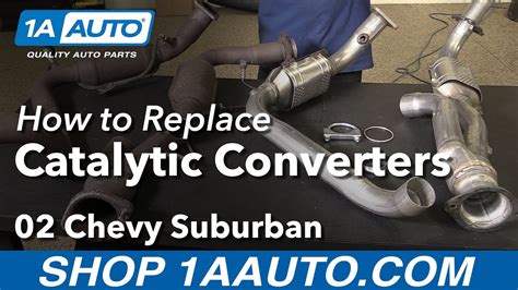 How to Install Replace Catalytic Converters 2002 Chevy Suburban - YouTube