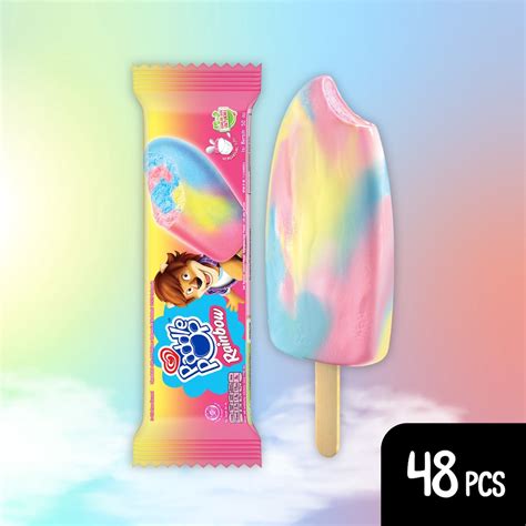 Jual 48 Pcs Paddle Pop Rainbow 50 ML - Es Krim/Ice Cream Wall's ...