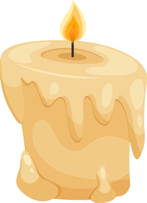 Candle with a burning fire isolated 12155602 Vector Art at Vecteezy