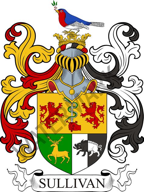 Sullivan Family Crest Digital Download Sullivan Coat of Arms JPG File ...