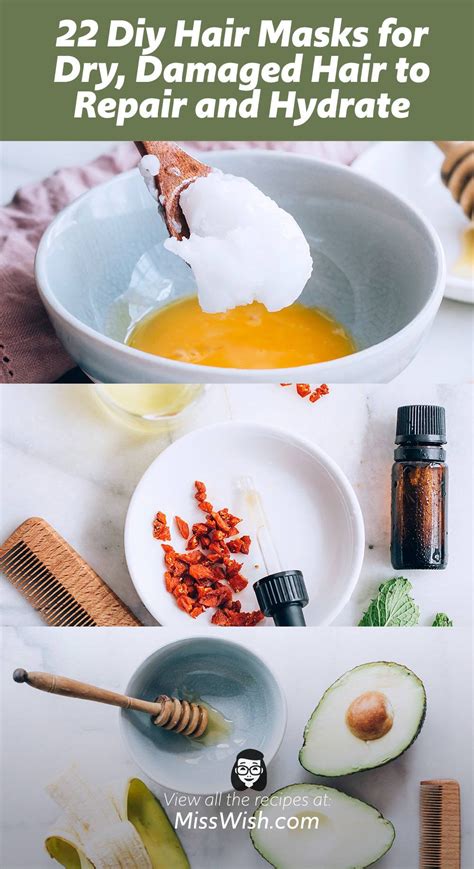 22 Diy Hair Masks for Dry, Damaged Hair (Repair and Hydrate Your Hair) - Miss Wish | Diy hair ...