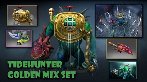 Tidehunter Best Mix Set Golden Floodmask/Claddish Cudgel/Tidehunter Blink Dagge - YouTube