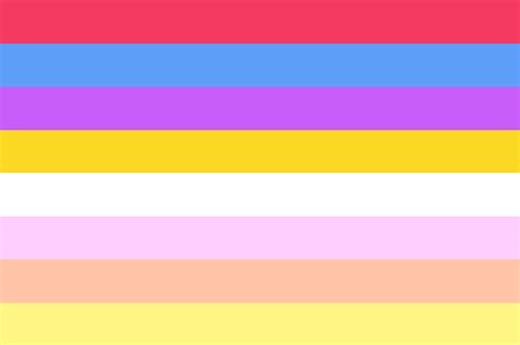 Pink Yellow White Purple Blue Pride Flag - Hallerenee