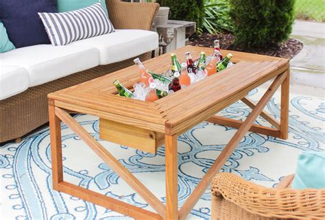 Remodelaholic | Brilliant DIY Cooler Tables for the Patio (with built-in coolers, sinks, and ice ...