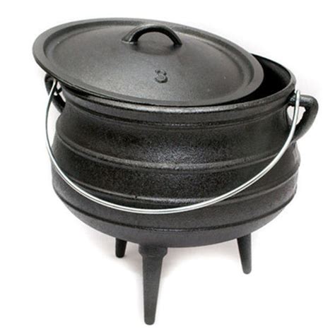 Size 3 Potjie Pot 8 quarts Pure Cast Iron Outdoor cooking – Annie's ...