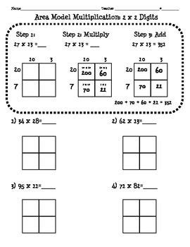 Area Model Division Worksheets