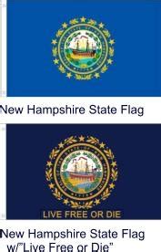 New Hampshire flags - Flag-Works Over America - Call 800-580-0009