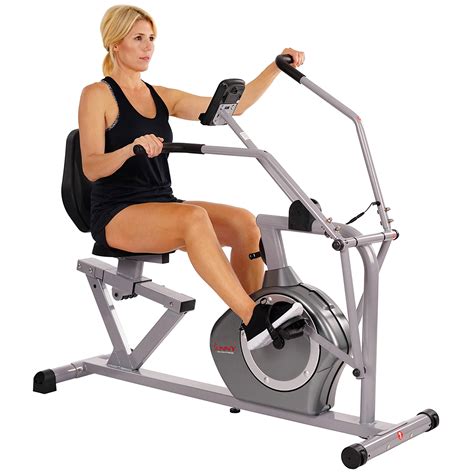 Sunny Health & Fitness Magnetic Recumbent Bike Exercise Bike, 350 Lb. High Weight Capacity ...