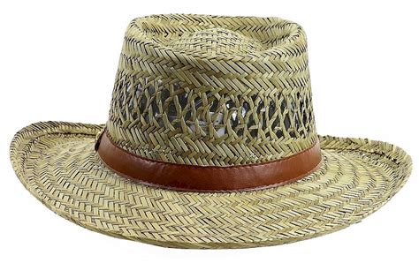 Dorfman Pacific Men's Gambler Straw Rush Outback Hat | JoyLot.com