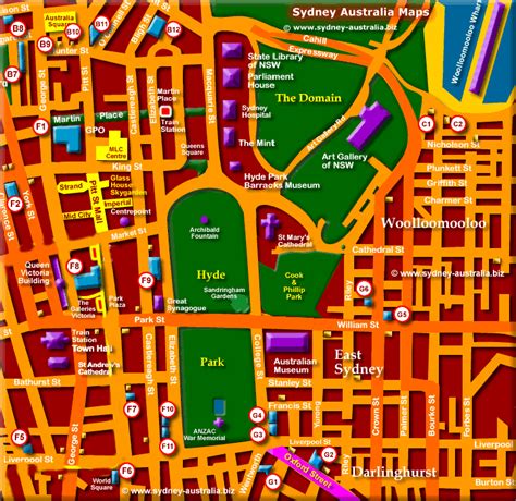 Map Of Sydney City Centre