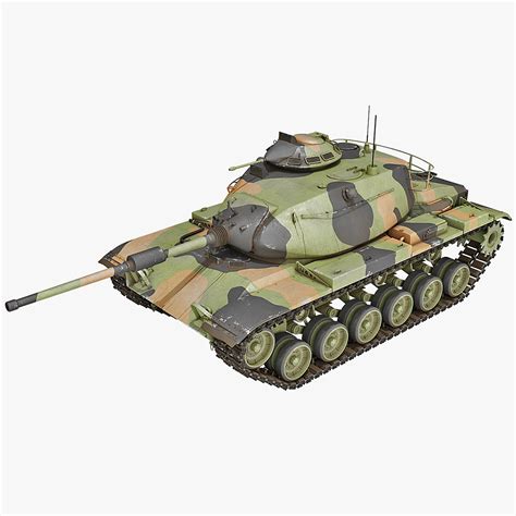 3d model m60 patton combat tank