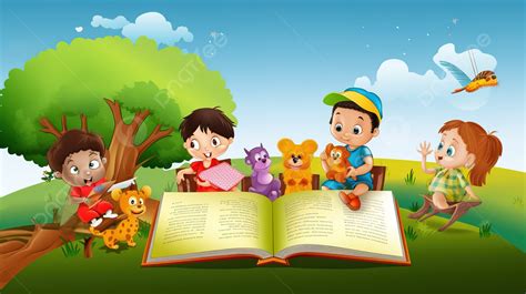 Read For Kids Background, Animated Kids, Rhymes With Picture, Ancient Background Image And ...