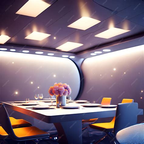 Premium Photo | Futuristic hard surface interior design of spaceship ...