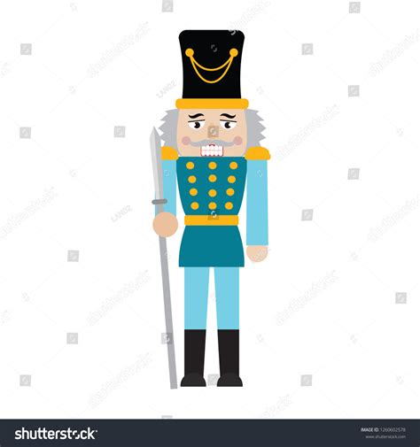 Cute Nutcracker Soldier Stock Vector (Royalty Free) 1260602578 ...