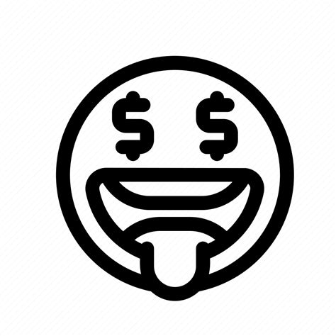 Bill, dollar, emoji, emoticon, money, smiiley, tongue icon - Download ...