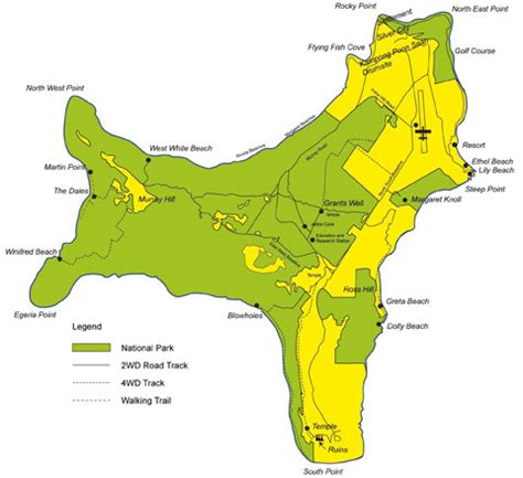 Christmas Island National Park Map - christmas island • mappery