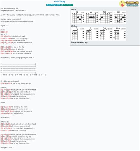 Chord: One Thing - One Direction - tab, song lyric, sheet, guitar ...