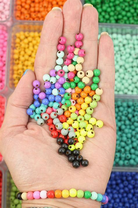 Enamel Sprinkles Round Beads for DIY Jewelry, 6mm, 10 beads | Tube beads, Diy jewelry, Beads
