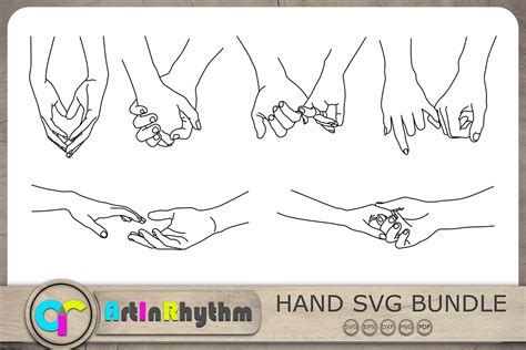 Holding Hands SVG, Couple Hands SVG Graphic by artinrhythm · Creative ...